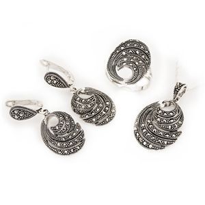 GUMUSH 925  Markazit Taşlı Set | SET08051239