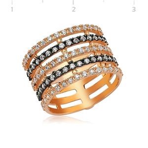 GUMUSH 925 Zirkon Taşlı Rozlu Yüzük | LR0870018