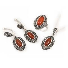 GUMUSH 925  Markazit Taşlı Set | SET08051243