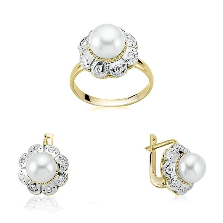 Myra Gold Papatya Model İnci Set