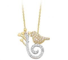 Altın Kuşlu Kolye Kly00373 Melis Gold