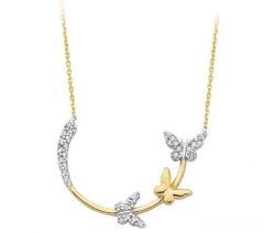 Altın Kelebekli Kolye Kly00379 Melis Gold