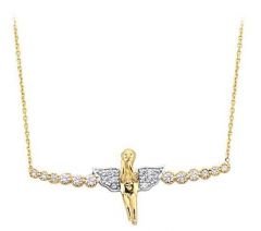 Altın Melek Kolye Kly00383 Melis Gold