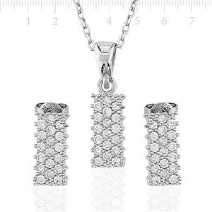 GUMUSH 925 Zirkon Taslı Gümüş Set | SET47179002