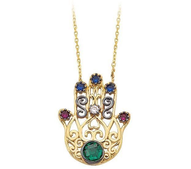 Altın Hz.Fatma'nın Eli Kolye Kly00384 Melis Gold