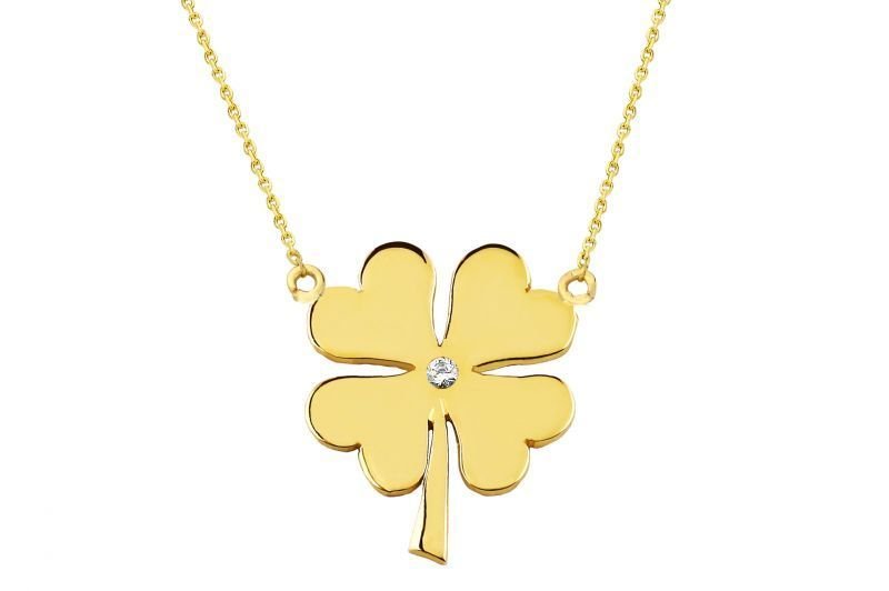 Altın Yonca Kolye Kly00386 Melis Gold