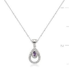 GUMUSH 925 Zirkon Taşlı Damla Kolye | ST0470526P