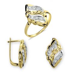 Myra Gold Zirkon Taşlı 14 Ayar Altın Takı Seti