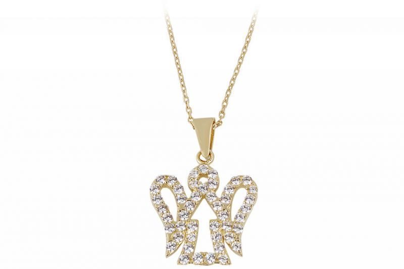 Altın Melek Kanatlı Kolye Kly00144 Melis Gold