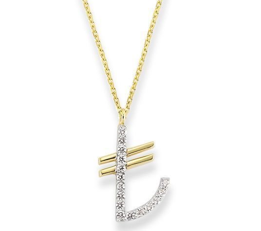 Altın TL Simgeli Kolye Kly00392 Melis Gold