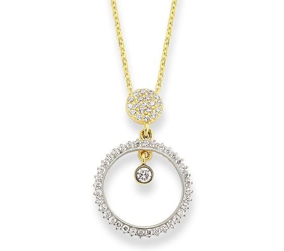 Altın Taşlı Kolye Kly00393 Melis Gold
