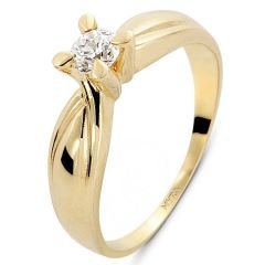 Myra Gold 0.33 Ct.14K Altın Pırlanta Tektaş Yüzük