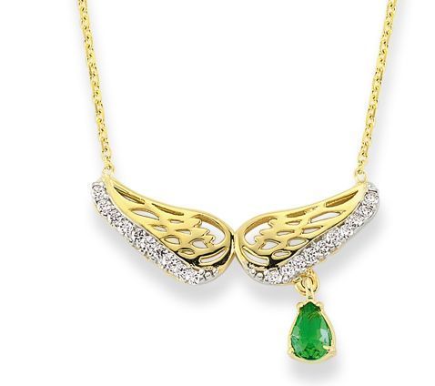 Altın Taşlı Kolye Kly00399 Melis Gold