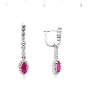 GUMUSH 925 Zirkon Taşlı Mekik Küpe | EA0460028