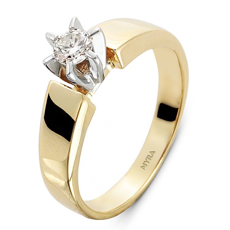 Myra Gold 0.29 Ct.Tektaş Pırlantalı Yüzük