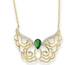 Altın Kelebek Kolye Kly00407 Melis Gold