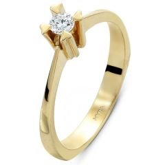 Myra Gold 0.16 Ct.Tektaş Pırlantalı Yüzük