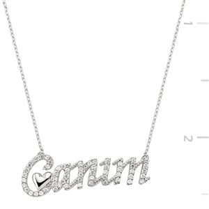 GUMUSH 925 Zirkon Taşlı Canım Kolye | PT0460030