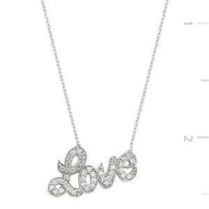 GUMUSH 925 Zirkon Taşlı Love Kolye | PT0460031