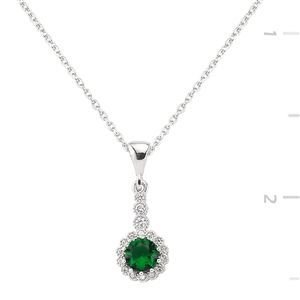 GUMUSH 925 Zirkon Yuvarlak Taşlı Kolye | PT0460038