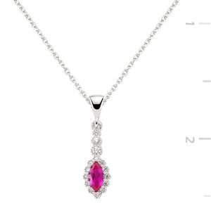 GUMUSH 925 Zirkon Mekik Taşlı Kolye | PT0460039