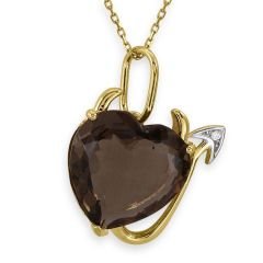 Myra Gold Brown Taşlı Altın Kolye