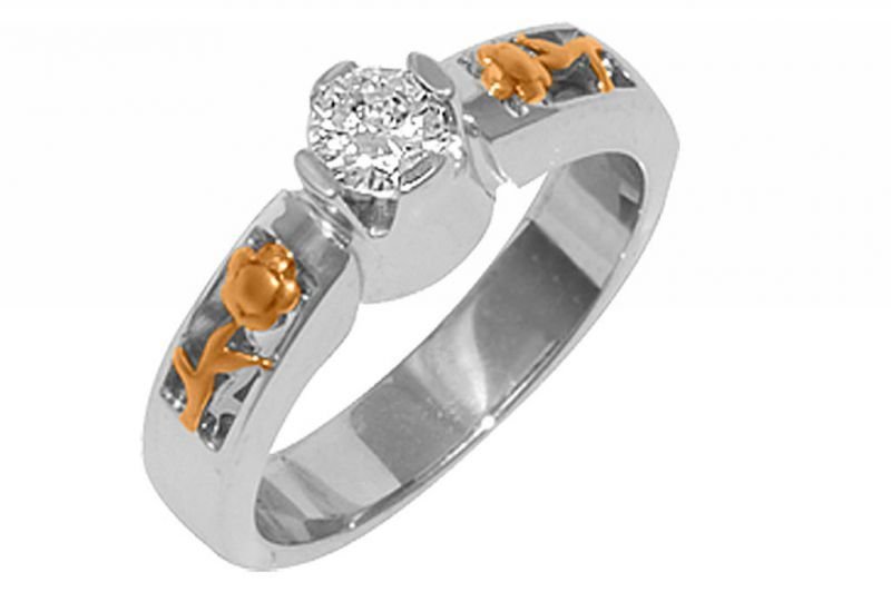 Pırlanta Tektaş Yüzük 18 Ayar R001254 Melis Gold