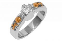 Pırlanta Tektaş Yüzük 18 Ayar R001254 Melis Gold