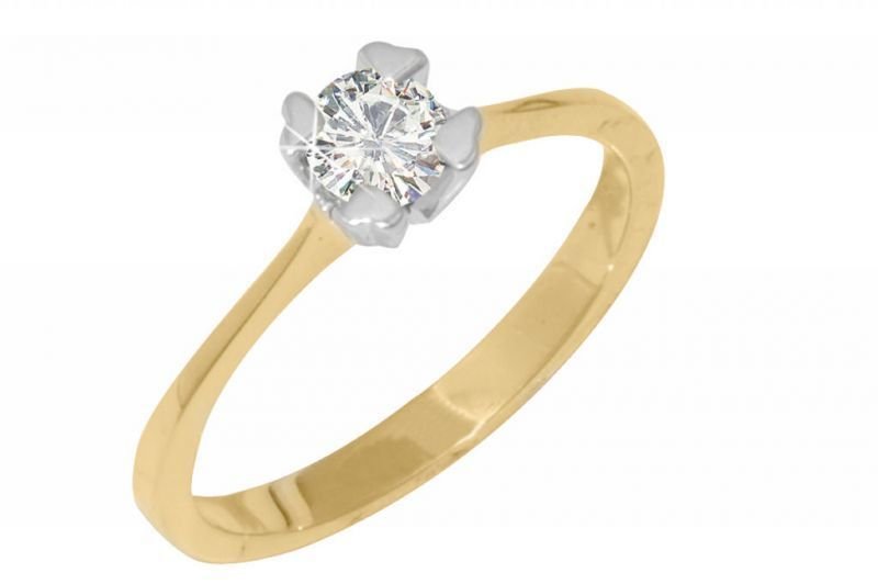 Pırlanta Tektaş Yüzük 18 Ayar R001314 Melis Gold