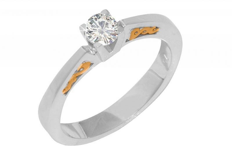 Pırlanta Tektaş Yüzük 18 Ayar R001360  Melis Gold