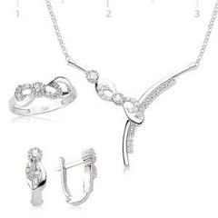 GUMUSH 925 Zirkon Taşlı Sonsuzluk Set | ST2400012