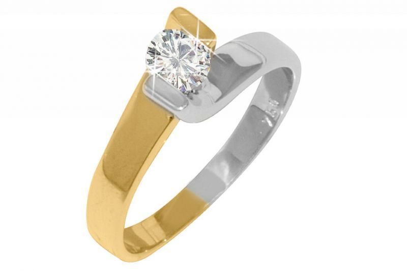 Pırlanta Tektaş Yüzük 18 Ayar R001484 Melis Gold