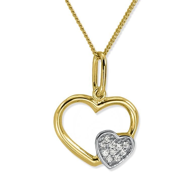 Myra Gold 14 K Altın Kalp Kolye (Zincir Dahil)