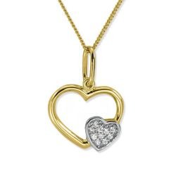 Myra Gold 14 K Altın Kalp Kolye (Zincir Dahil)