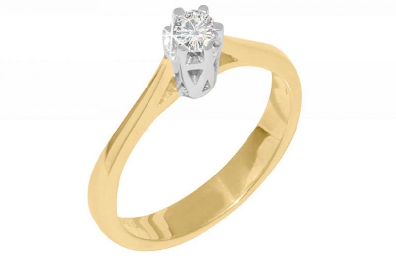 Pırlanta Tektaş Yüzük 18 Ayar R001590 Melis Gold