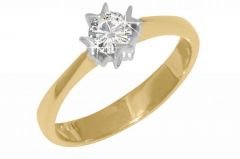 Pırlanta Tektaş Yüzük 18 Ayar R001603 Melis Gold