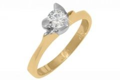 Pırlanta Tektaş Yüzük 18 Ayar R001606 Melis Gold