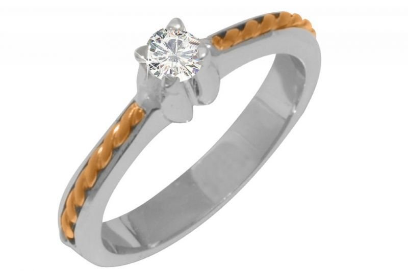 Pırlanta Tektaş Yüzük 18 Ayar R001639 Melis Gold