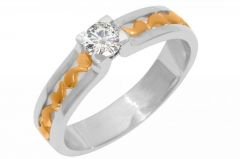 Pırlanta Tektaş Yüzük 18 Ayar R001644 Melis Gold