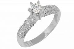Pırlanta Tektaş Fantazi Yüzük 18 Ayar r001543 Melis Gold