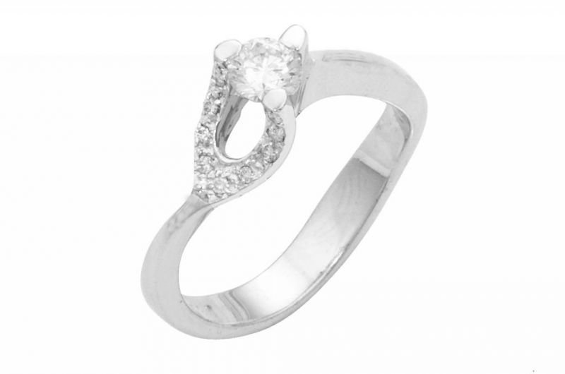 Pırlanta Tektaş Fantazi Yüzük 18 Ayar R001831 Melis Gold