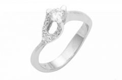Pırlanta Tektaş Fantazi Yüzük 18 Ayar R001831 Melis Gold