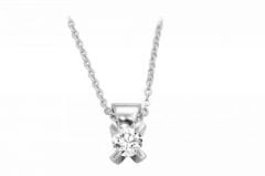 Pırlanta Tektaş  Kolye 18 Ayar p000177 Melis Gold