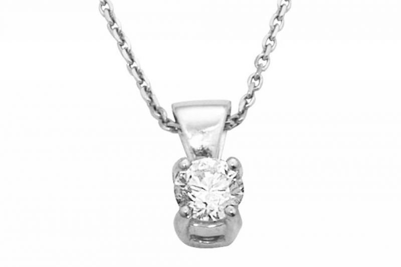 Pırlanta Tektaş  Kolye 18 Ayar p000179 Melis Gold