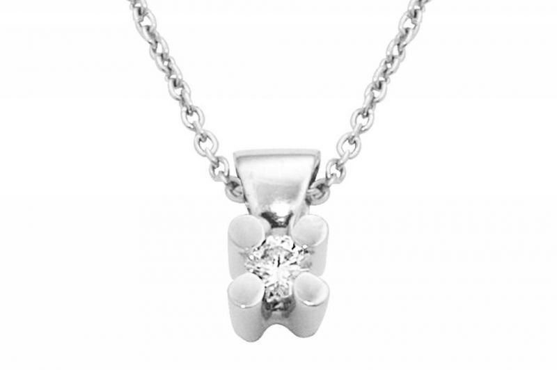 Pırlanta Tektaş  Kolye 18 Ayar p000180 Melis Gold