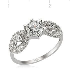 GUMUSH 925 Zirkon Taslı Gümüş Bayan Yüzük | WRG101237