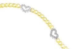 Altın Kalpli Bileklik Blk20139 Melis Gold