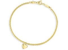 Altın Kalpli Charm Bileklik ZB000086 Melis Gold