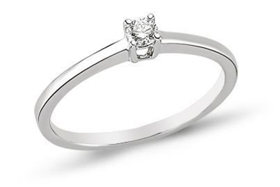 0.10 ct Pırlanta Tektaş Yüzük H Color Melis Gold