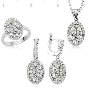 GUMUSH 925 Gümüş Zirkon Taşlı Set | SET101102